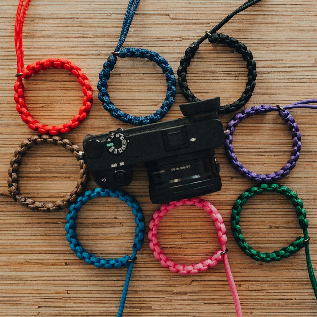 Camera Among Handmade Bracelets
